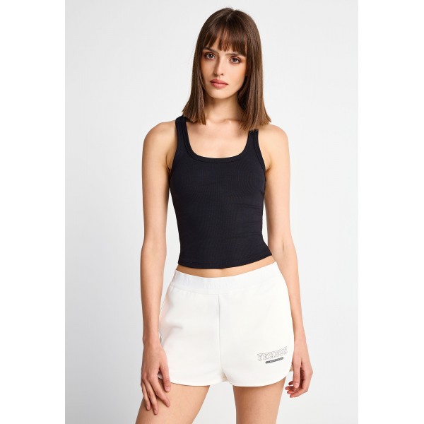 Funky Buddha Rib Μπλούζα Αμάνικη Γυναικεία (FBL013-113-17-BLACK)