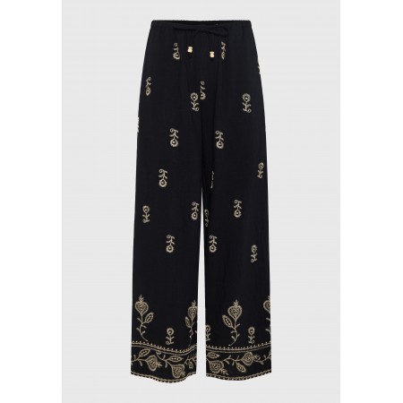 Funky Buddha Γυναικεία Παντελόνα Μαύρη, Μπεζ