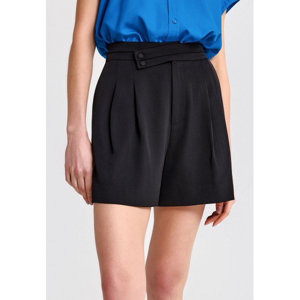 Funky Buddha Pleated Σορτς Casual Γυναικείο (FBL013-114-03-BLACK)