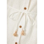 Funky Buddha Γυναικείο Μακρυμάνικο Πουκάμισο Λευκό