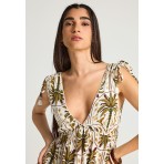 Funky Buddha Γυναικείο Φόρεμα Maxi Εκρού, Διάφορα Xρώματα
