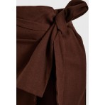 Funky Buddha Γυναικεία Φούστα Μidi Καφέ