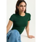 Funky Buddha Γυναικείο Κοντομάνικο T-Shirt Κυπαρισσί
