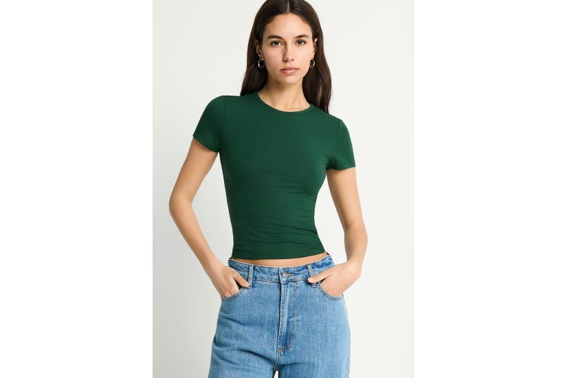 Funky Buddha Γυναικείο Κοντομάνικο T-Shirt Κυπαρισσί