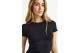Funky Buddha Γυναικείο Κοντομάνικο T-Shirt Μαύρο