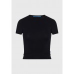 Funky Buddha Γυναικείο Κοντομάνικο T-Shirt Μαύρο