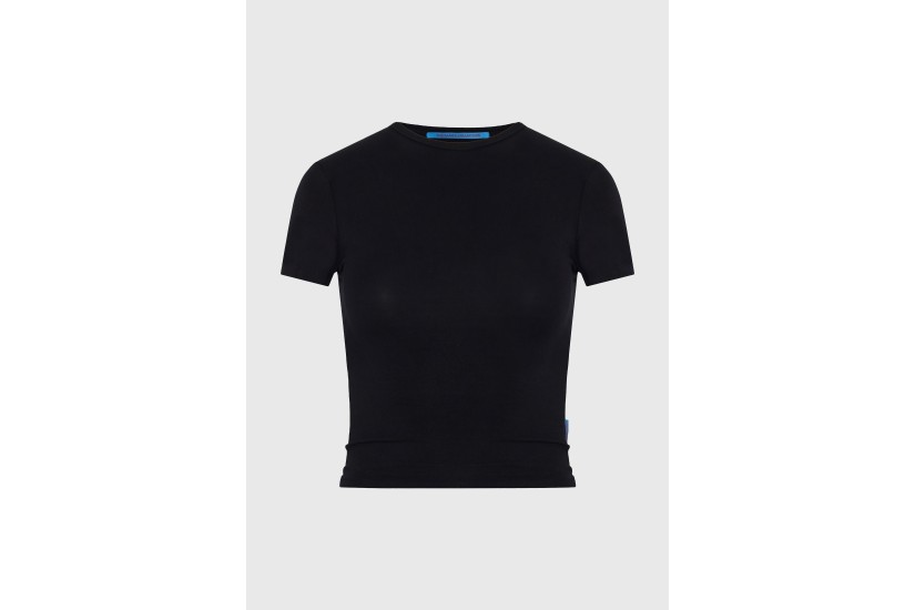 Funky Buddha Γυναικείο Κοντομάνικο T-Shirt Μαύρο