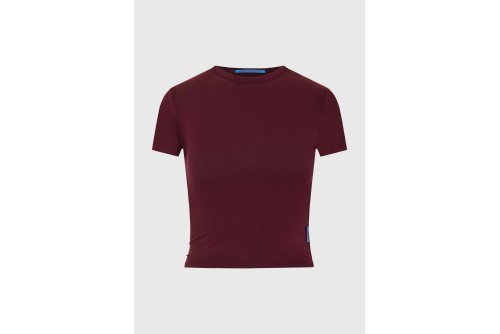 Funky Buddha Slim T-Shirt Γυναικείο (FBL013-115-04-BURGUNDY)