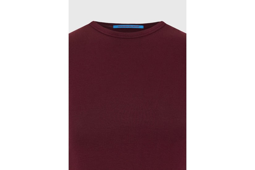 Funky Buddha Γυναικείο Κοντομάνικο T-Shirt Μπορντό