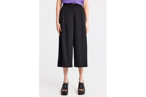 Funky Buddha Culotte With Pleats Παντελόνι Casual Γυναικείο (FBL013-116-02-BLACK)