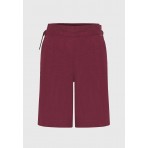 Funky Buddha Linen Blend Βερμούδα Casual Γυναικεία (FBL013-116-03-BURGUNDY)