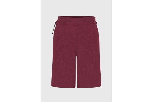 Funky Buddha Linen Blend Βερμούδα Casual Γυναικεία (FBL013-116-03-BURGUNDY)