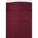 Funky Buddha Linen Blend Βερμούδα Casual Γυναικεία (FBL013-116-03-BURGUNDY)