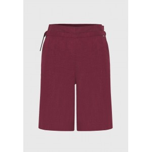 Funky Buddha Linen Blend Βερμούδα Casual Γυναικεία (FBL013-116-03-BURGUNDY)