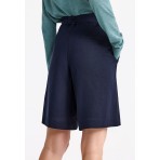 Funky Buddha Linen Blend Βερμούδα Casual Γυναικεία (FBL013-116-03-MIDNIGHT-BLUE)