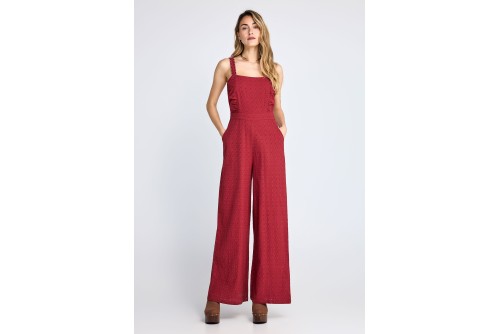 Funky Buddha Embroidery Αμάνικη Ολόσωμη Φόρμα Γυναικεία (FBL013-116-12-BAKED-APPLE)