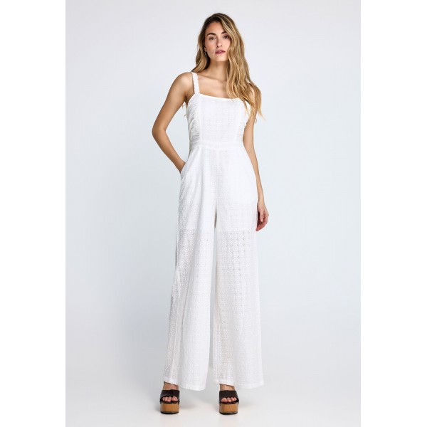 Funky Buddha Embroidery Ολόσωμη Φόρμα Γυναικεία (FBL013-116-12-WHITE)