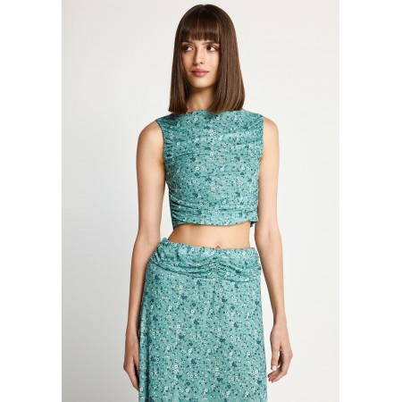 Funky Buddha Floral Crop Top Αμάνικο Γυναικείο 