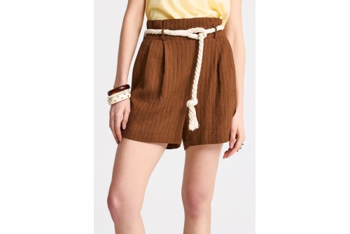 Funky Buddha Viscose Σορτς Casual Γυναικείο (FBL013-118-03-TOBACCO-BROWN)