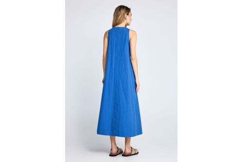 Funky Buddha Relaxed Φόρεμα Maxi Γυναικείο (FBL013-118-13-AZURE-BLUE)