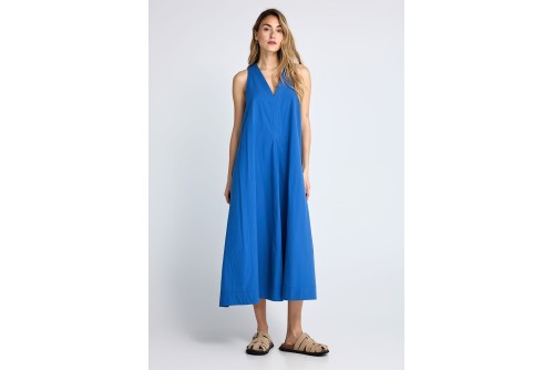 Funky Buddha Relaxed Φόρεμα Maxi Γυναικείο (FBL013-118-13-AZURE-BLUE)