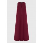 Funky Buddha Γυναικείο Φόρεμα Maxi Μπορντό