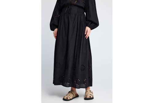 Funky Buddha Embroidery Φούστα Maxi Γυναικεία (FBL013-119-14-BLACK)