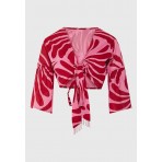 Funky Buddha Wrap Crop Top Κοντομάνικο Γυναικείο (FBL013-119-17-CASHMERE-ROSE)