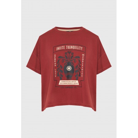 Funky Buddha Graphic Print T-Shirt Γυναικείο 