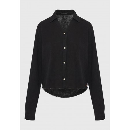 Funky Buddha Cotton Πουκάμισο Μακρυμάνικο Γυναικείο 