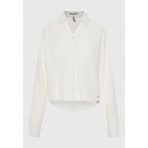 Funky Buddha Cotton Πουκάμισο Μακρυμάνικο Γυναικείο (FBL013-121-05-OFF-WHITE)