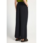 Funky Buddha Relaxed Fit Γυναικεία Παντελόνα Μαύρη