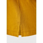 Funky Buddha Graphic Print Γυναικείο Κοντομάνικο T-Shirt Μουσταρδί