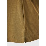 Funky Buddha Graphic Print Γυναικείο Κοντομάνικο T-Shirt Λαδί