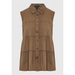 Funky Buddha Γυναικείο Πουκάμισο Basic (FBL013-122-05-BRUNETTE)