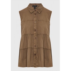 Funky Buddha Γυναικείο Πουκάμισο Basic (FBL013-122-05-BRUNETTE)