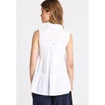 Funky Buddha Γυναικείο Πουκάμισο Basic (FBL013-122-05-WHITE)