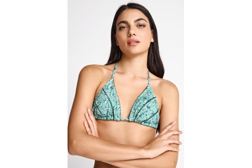 Funky Buddha Μαγιό Bikini Top Γυναικείο (FBL013-122-16T-GREEN-LAKE)