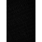 Funky Buddha Γυναικείο Αμάνικο Crop Τοπ Μαύρο