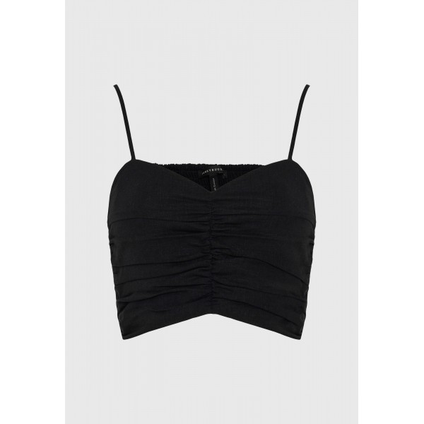 Funky Buddha Fitted Crop Top Αμάνικο Γυναικείο (FBL013-123-17-BLACK)