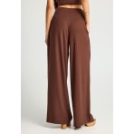 Funky Buddha Γυναικεία Παντελόνα Καφέ