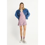 Funky Buddha Γυναικείο Φόρεμα Mini Ροζ, Μωβ