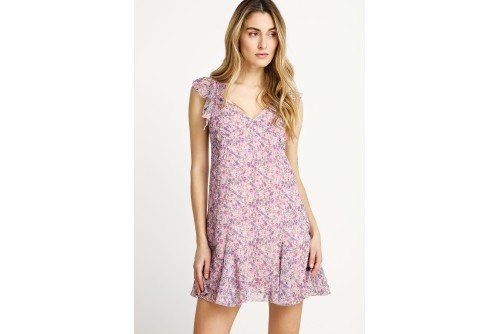Funky Buddha Φόρεμα Mini Γυναικείο (FBL013-124-13-LILAC)