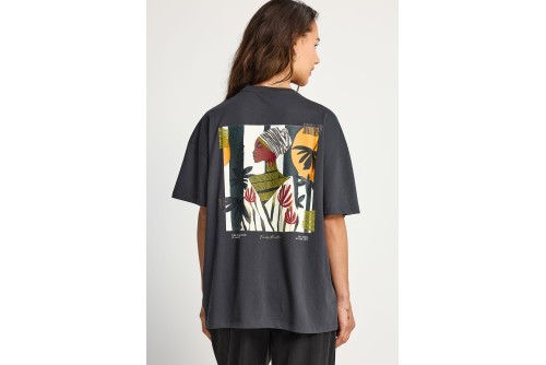 Funky Buddha Artwork Print T-Shirt Γυναικείο (FBL013-125-04-ANTHRACITE)