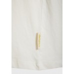 Funky Buddha Loose Fit With Artwork Print Γυναικείο Κοντομάνικο T-Shirt Εκρού