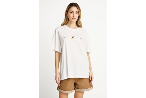 Funky Buddha Artwork Print T-Shirt Γυναικείο (FBL013-125-04-OFF-WHITE)