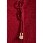 Funky Buddha Γυναικεία Αμάνικο Crop Top Κόκκινο