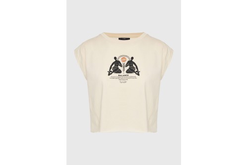 Funky Buddha T-Shirt Γυναικείο (FBL013-127-04-CHALK)