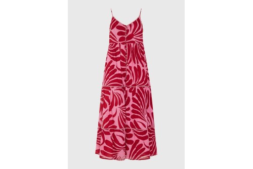 Funky Buddha Boho Φόρεμα Maxi Γυναικείο (FBL013-127-13-CASHMERE-ROSE)