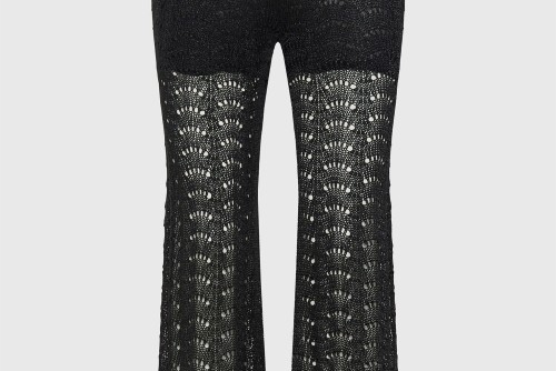 Funky Buddha Knitted Jacquard Παντελόνα Γυναικεία (FBL013-128-02-BLACK)